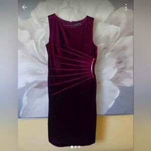 Ivanka Trump Wine Velvet Dress